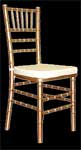 white chiavari chair rental with ivory chivary chair pad